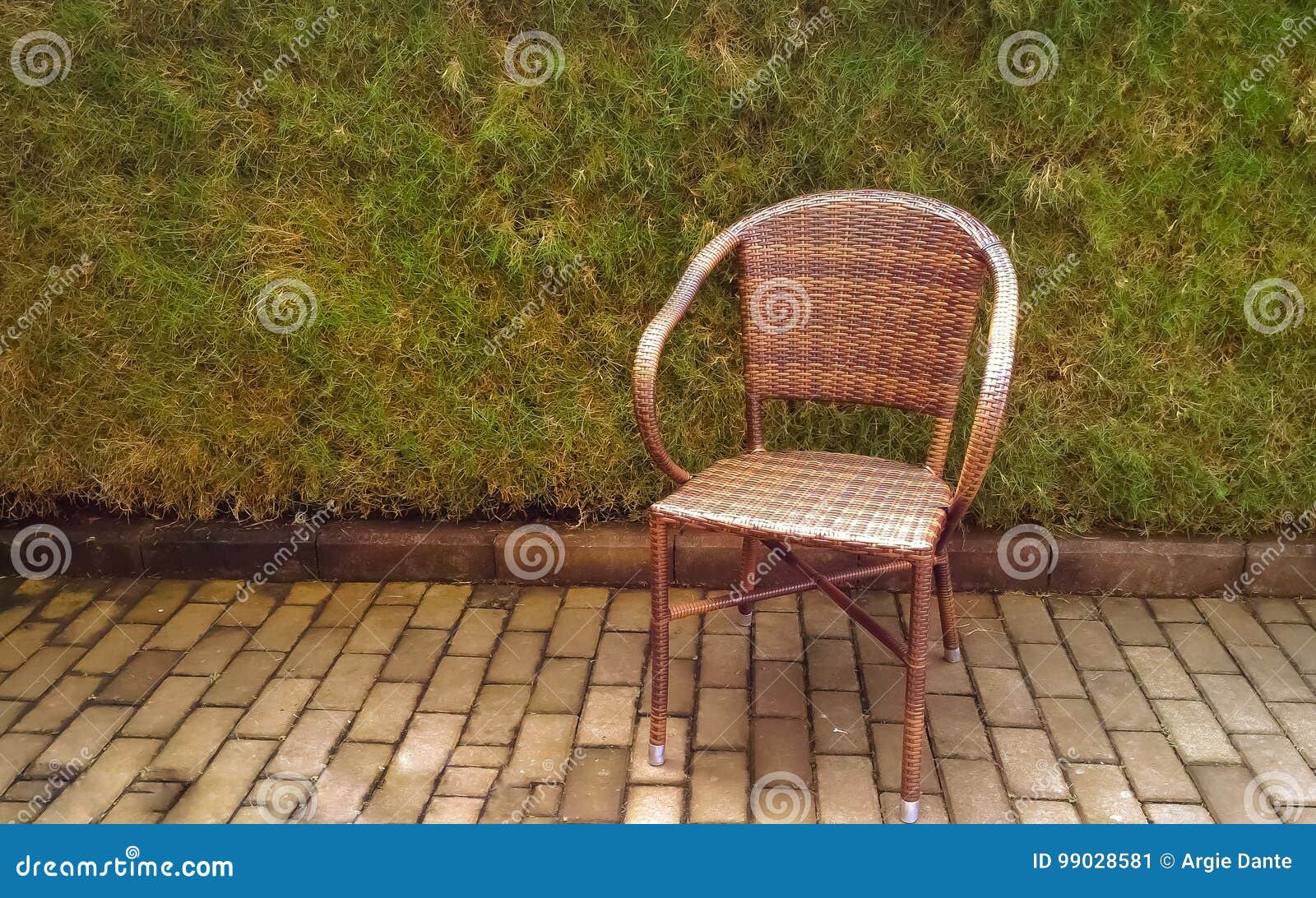 Chair stock image. Image of nature, alone, ratan, solidarity - 99028581