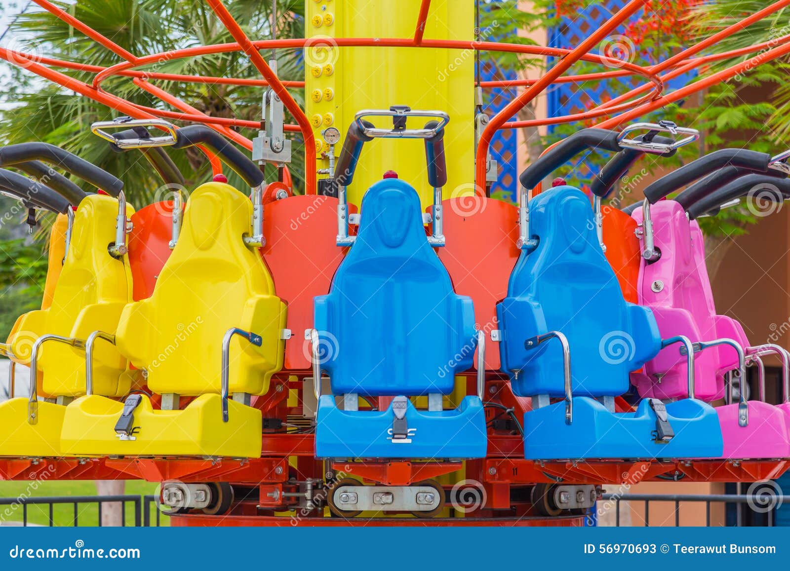 Chair in amusement park stock image. Image of pink, park - 56970693