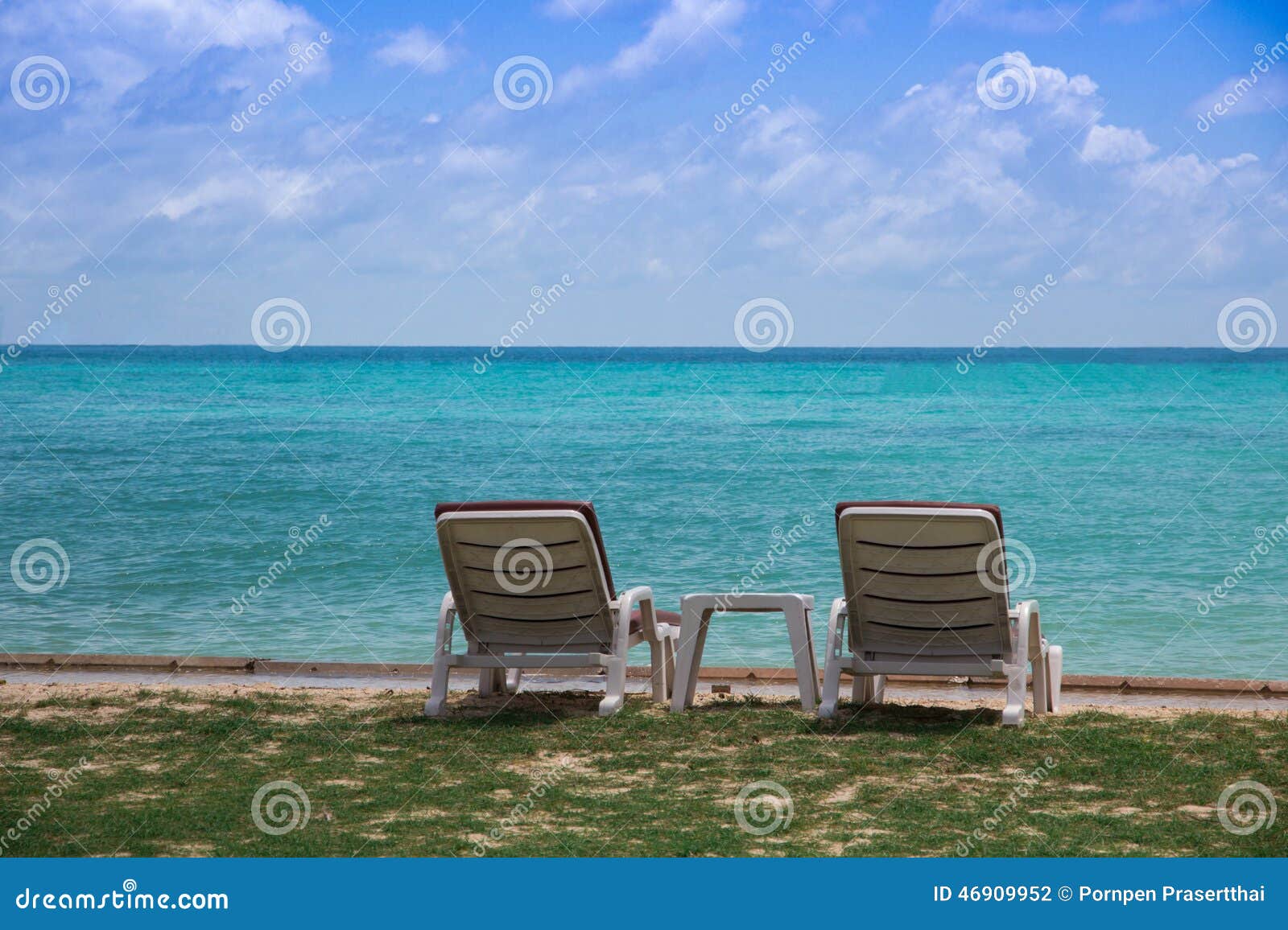 Chair on the beach stock photo. Image of beach, seescape 46909952