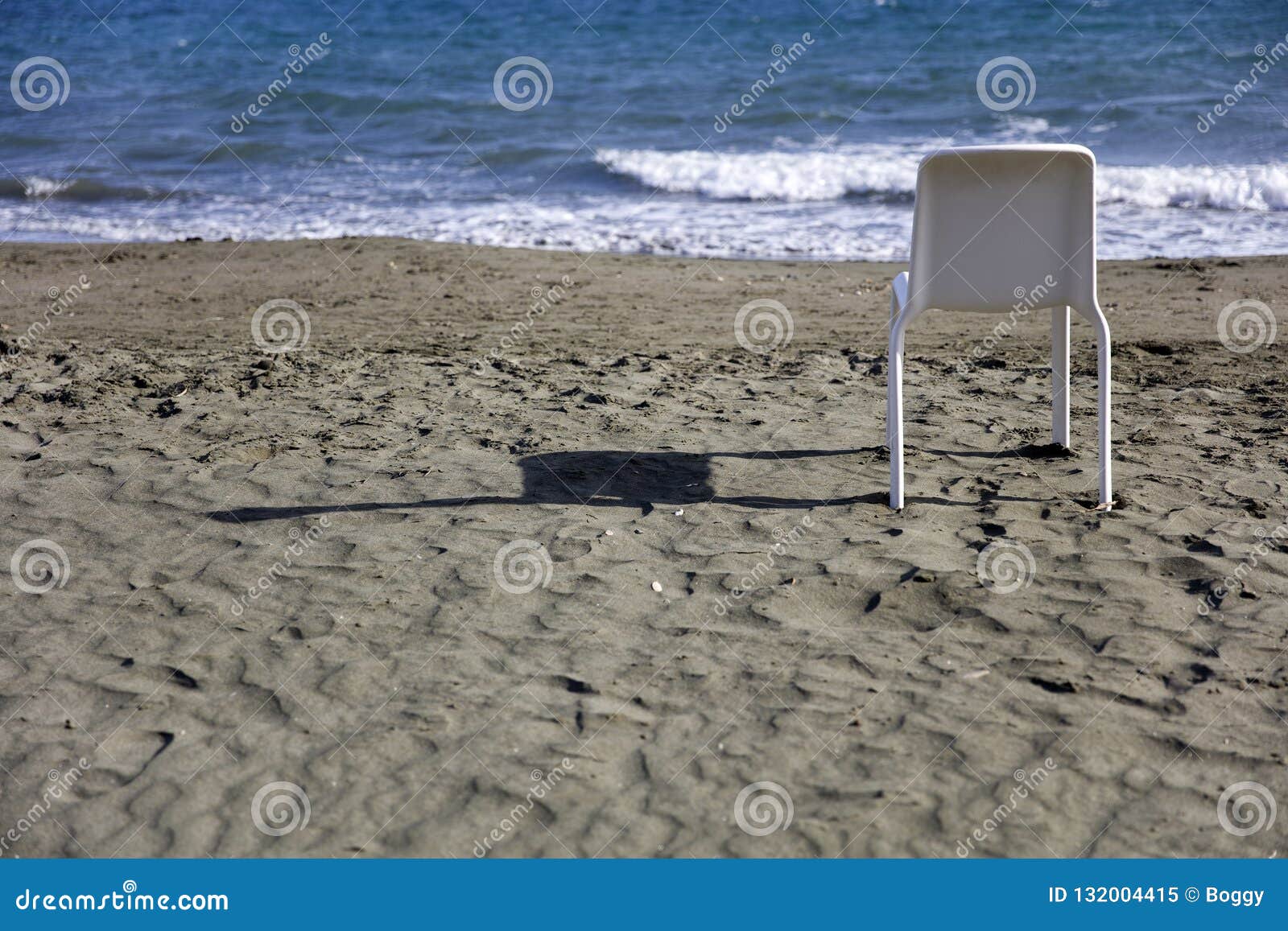 Chair on the beach stock image. Image of outdoor, white 132004415