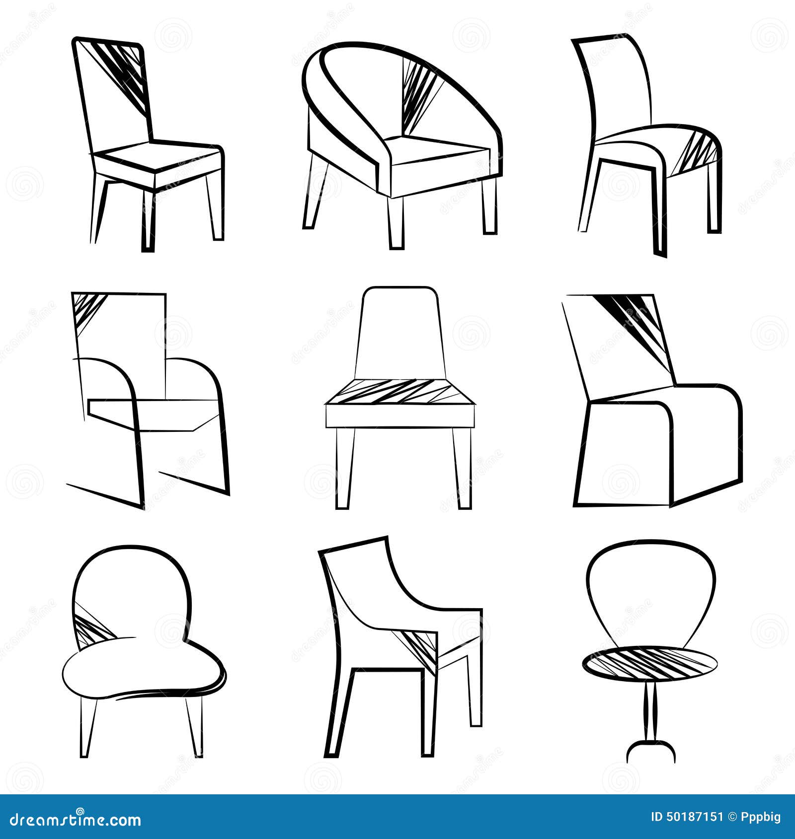 Highbacked Drawing Chair Isolated On White Stock Illustration  Download  Image Now  Armchair Drawing  Art Product Apartment  iStock
