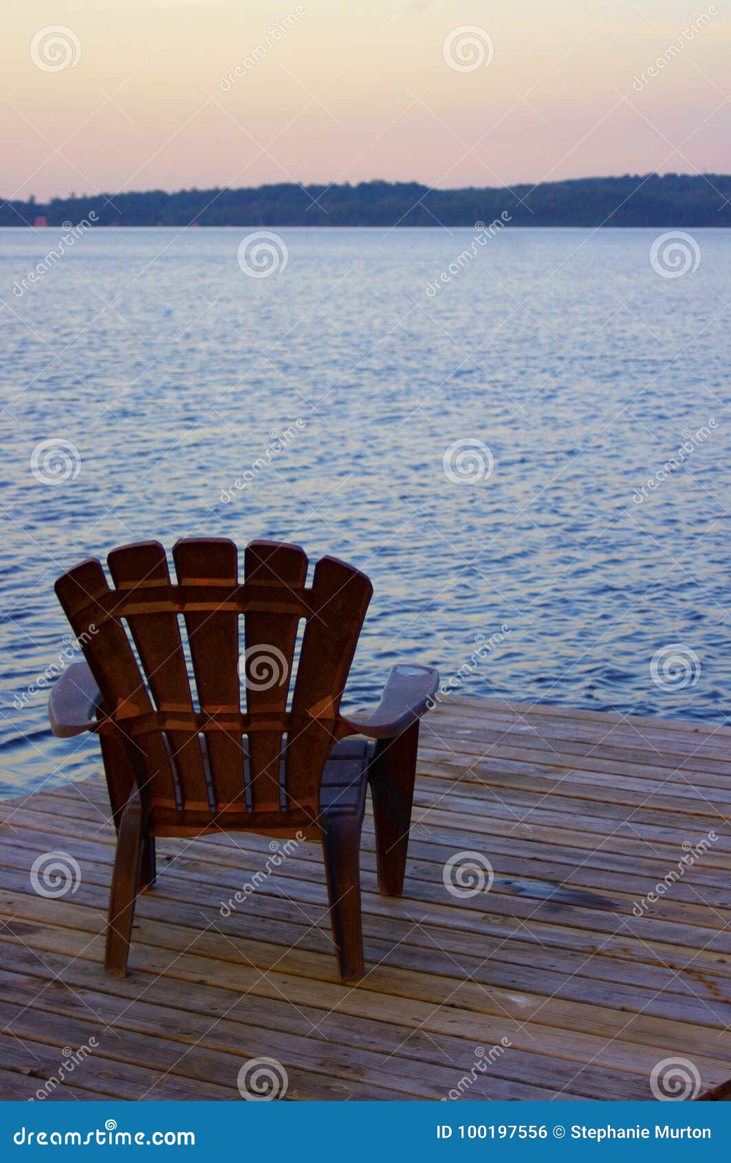 Chair on dock stock photo. Image of wooden, river, dock 100197556