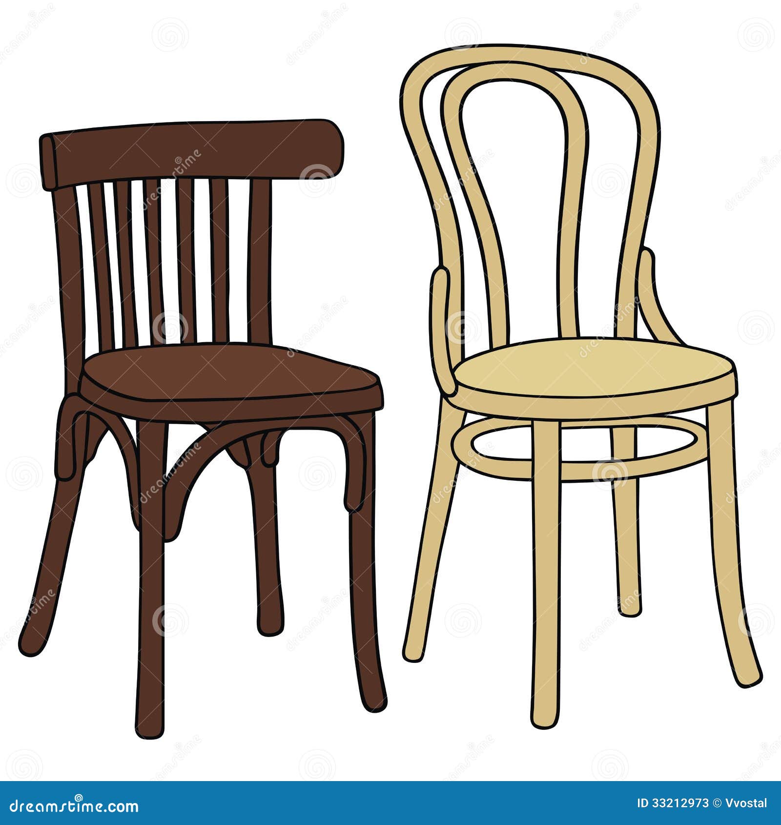 Chair stock vector. Illustration of wooden, chair, drawing - 33212973