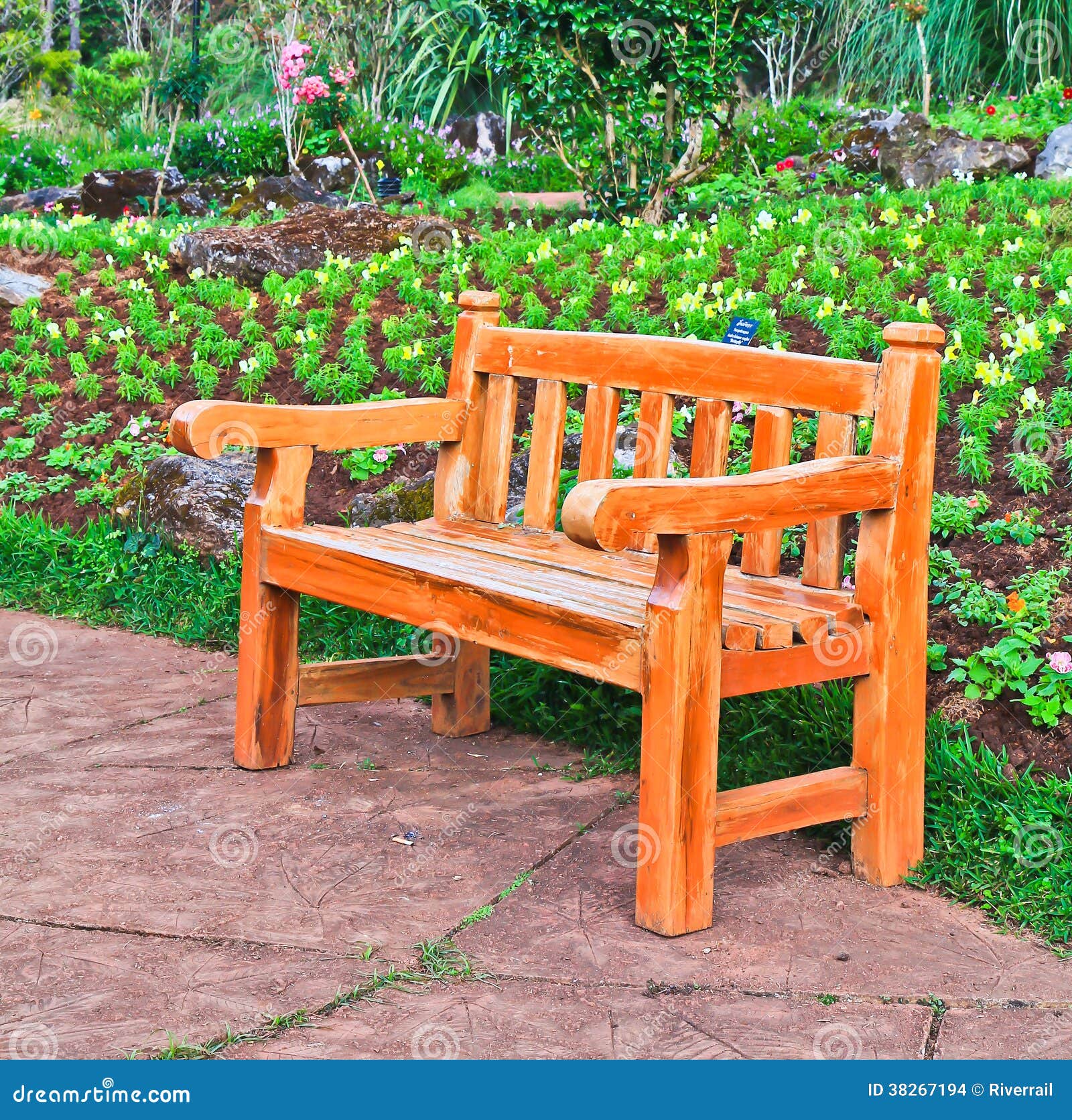 Chair in the garden stock photo. Image of lawn, lush 38267194
