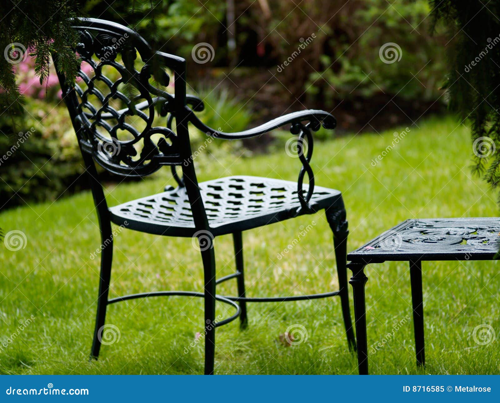 Chair in the garden stock image. Image of scenic, color - 8716585