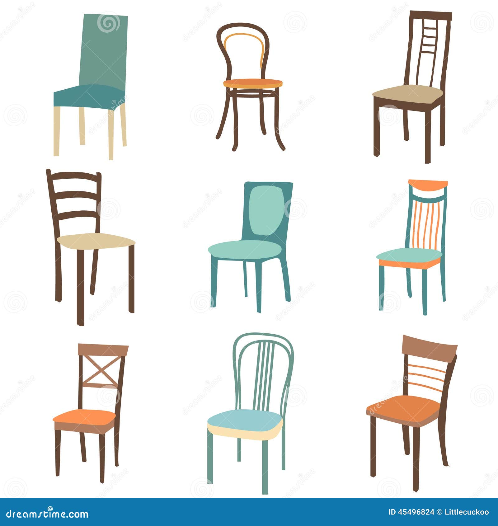 Chair Icon Set. Symbol Furniture Stock Vector ...