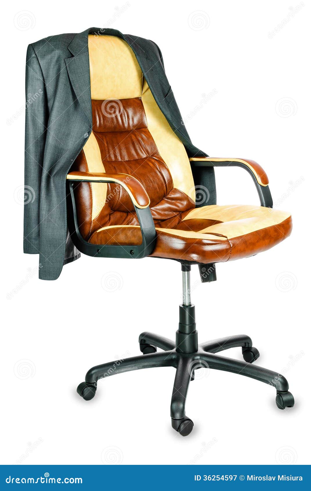 Chair with a jacket stock image. Image of background 36254597