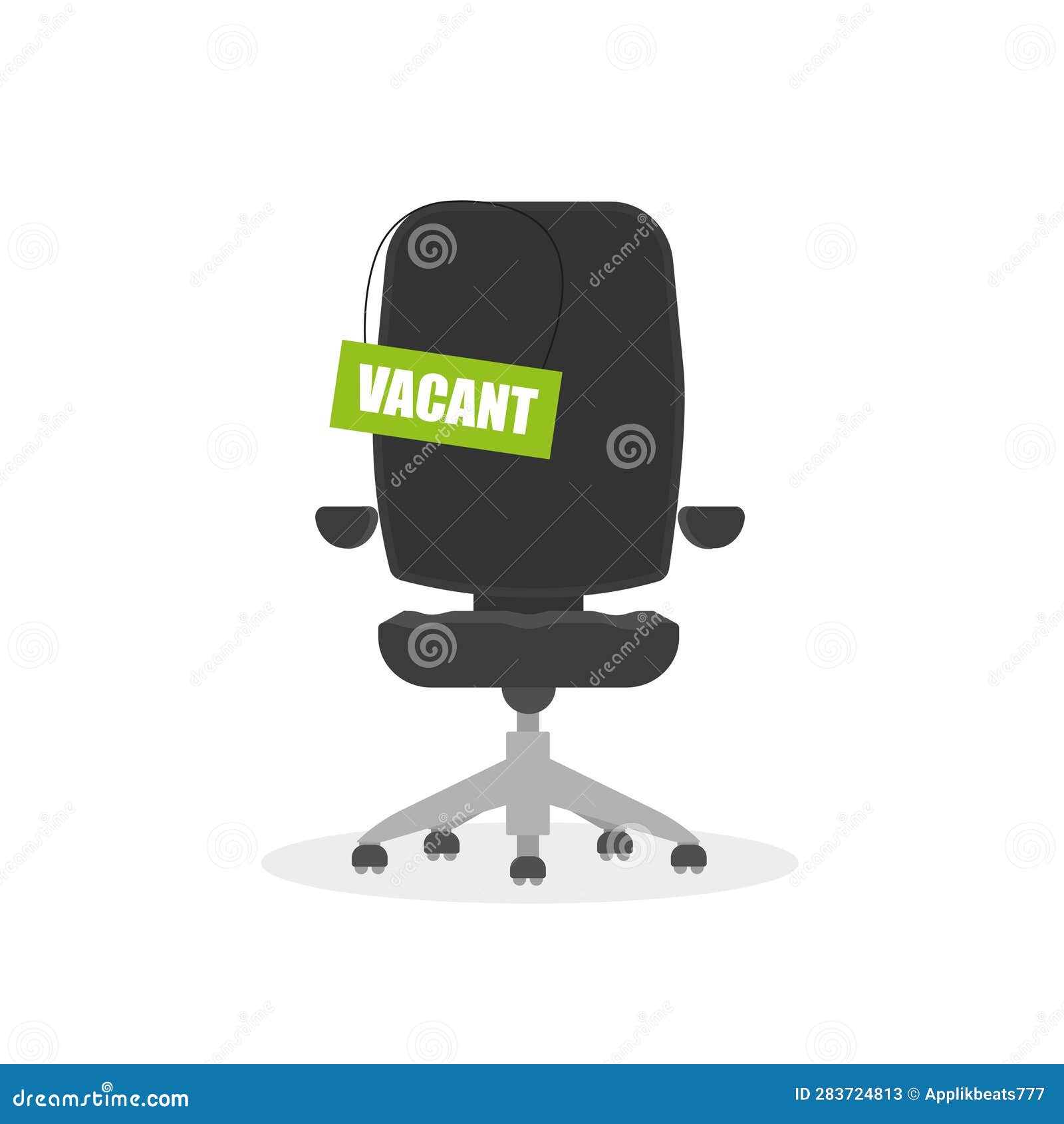 Chair with Job Vacancy Vector Illustration Stock Vector Illustration
