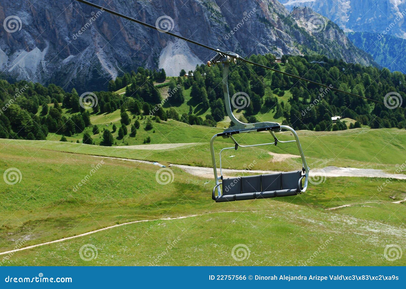 Chair lift stock photo. Image of travel, nature, dolomite 22757566