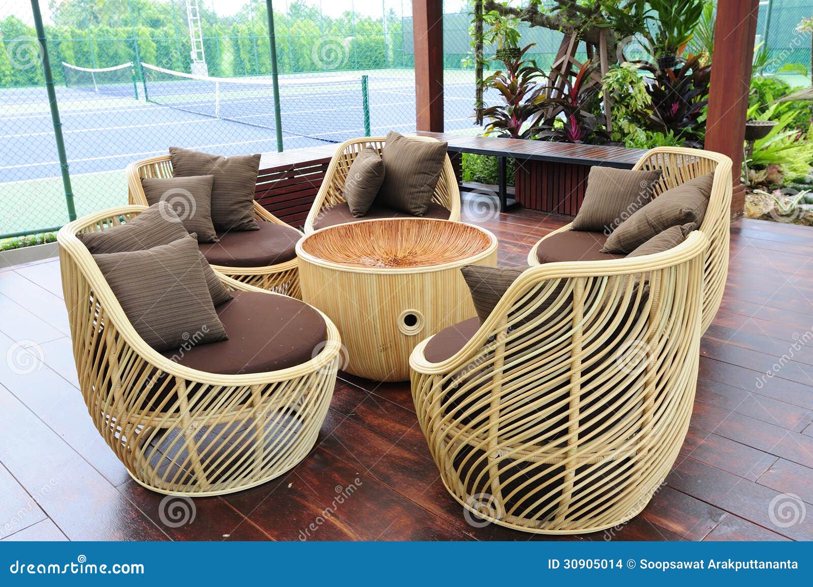 Chair from rattan stock photo. Image of chair, brown 30905014