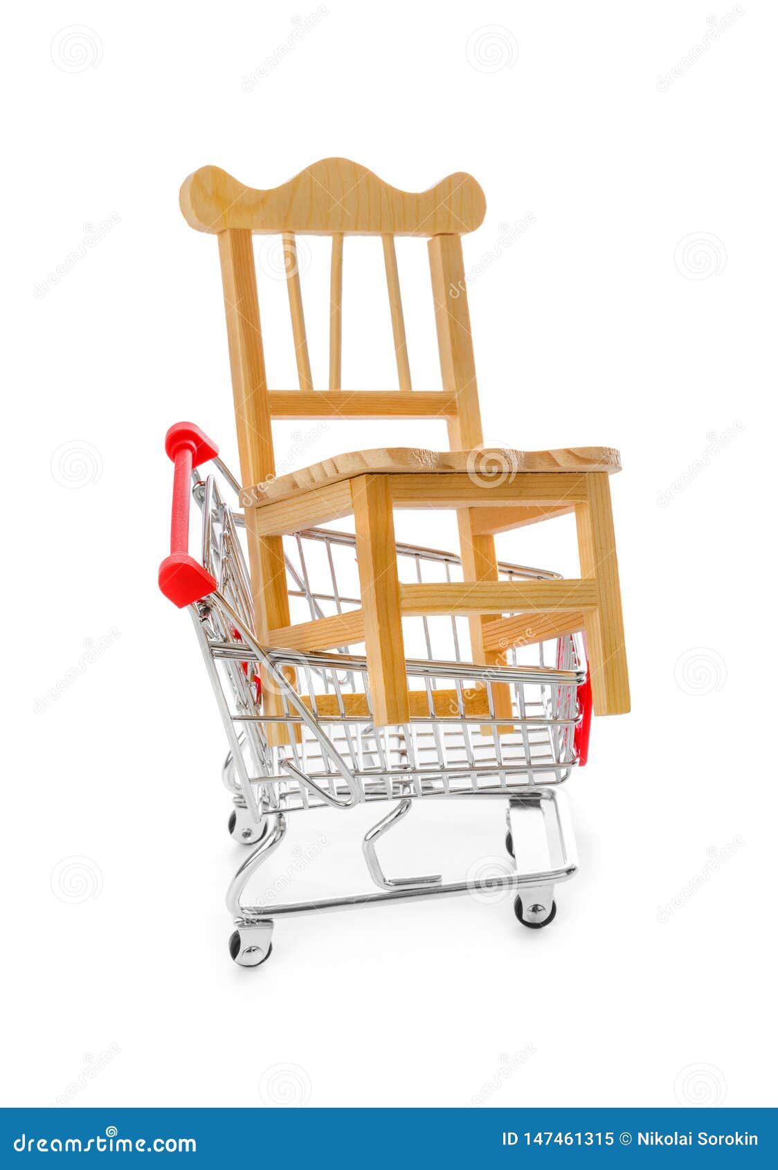 Chair In Shopping Cart Stock Image Image Of Beach Business