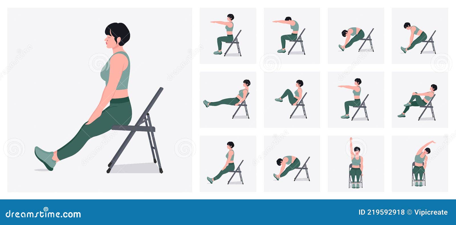 Chair Exercises Stock Illustrations – 586 Chair Exercises Stock  Illustrations, Vectors & Clipart - Dreamstime