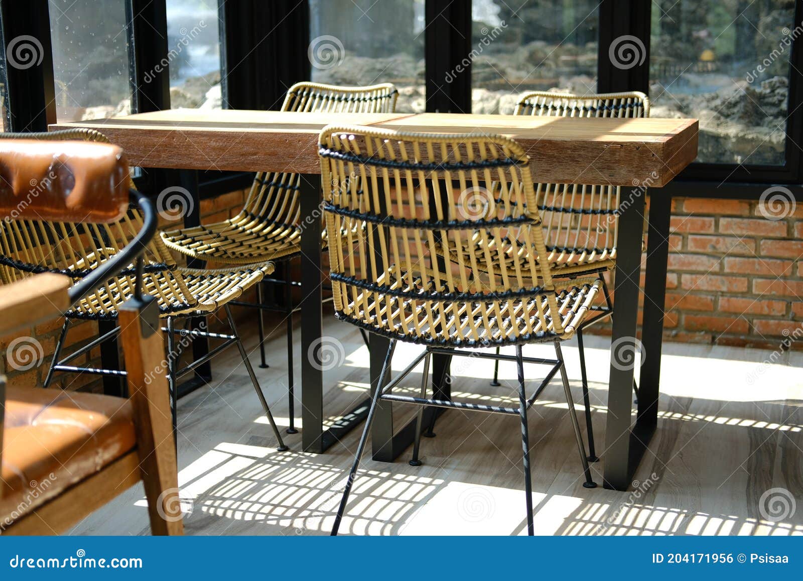 Chair Table for Resting in Living Room Stock Photo Image of cafe, relax 204171956