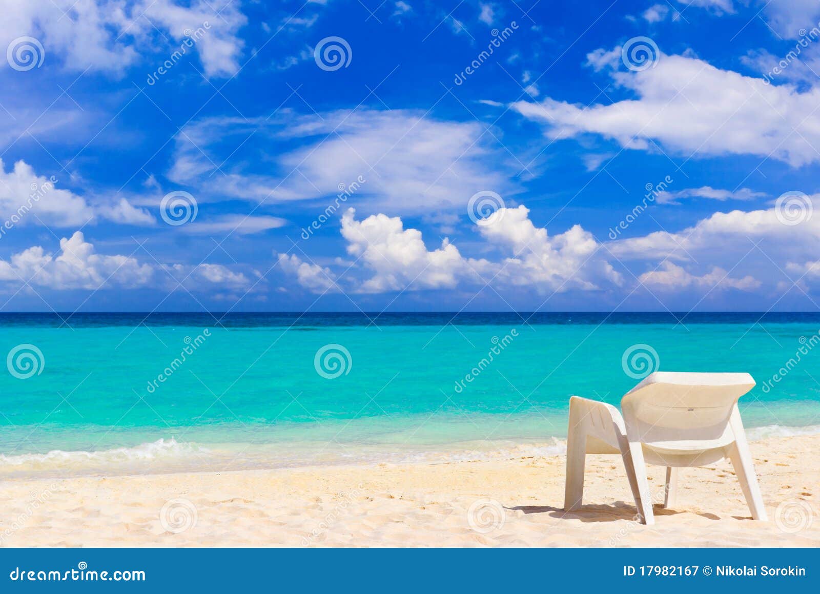 Chair on tropical beach stock image. Image of maldives - 17982167