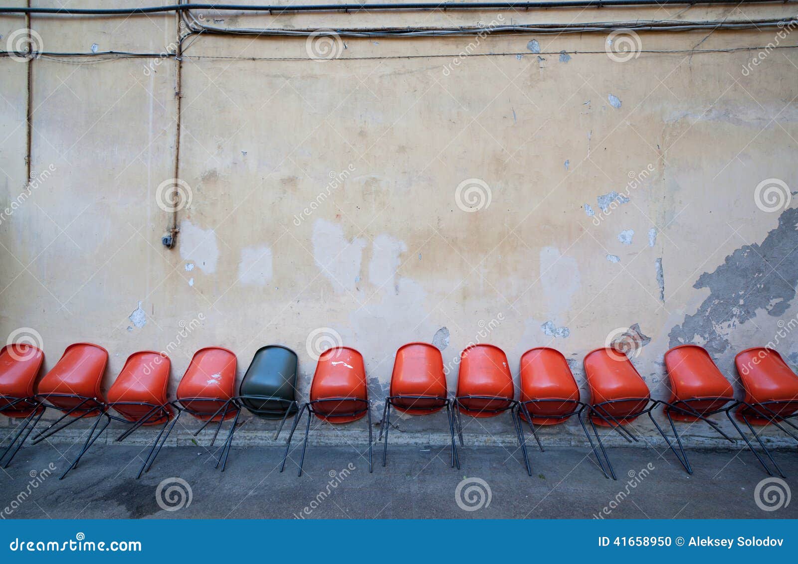 Chairs against the wall stock photo. Image of wall, chairs 41658950