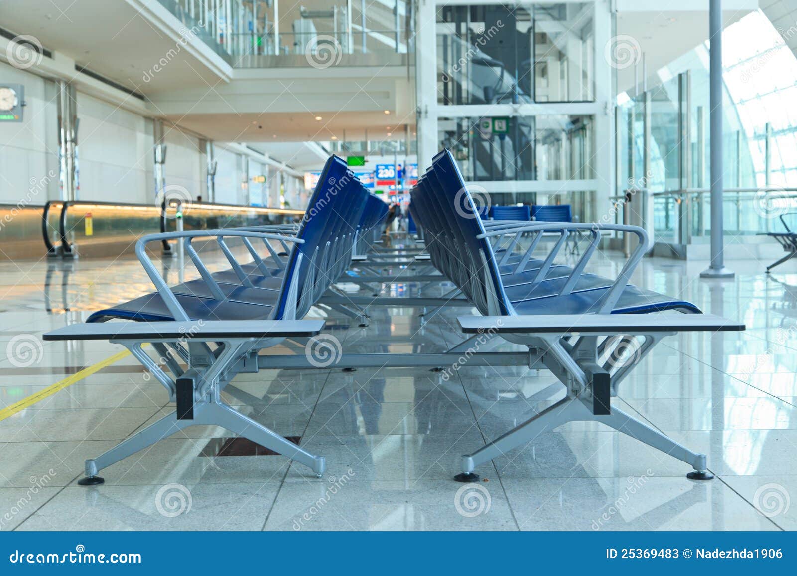 Chairs in Airport Boarding Area Stock Image Image of hallway, inside