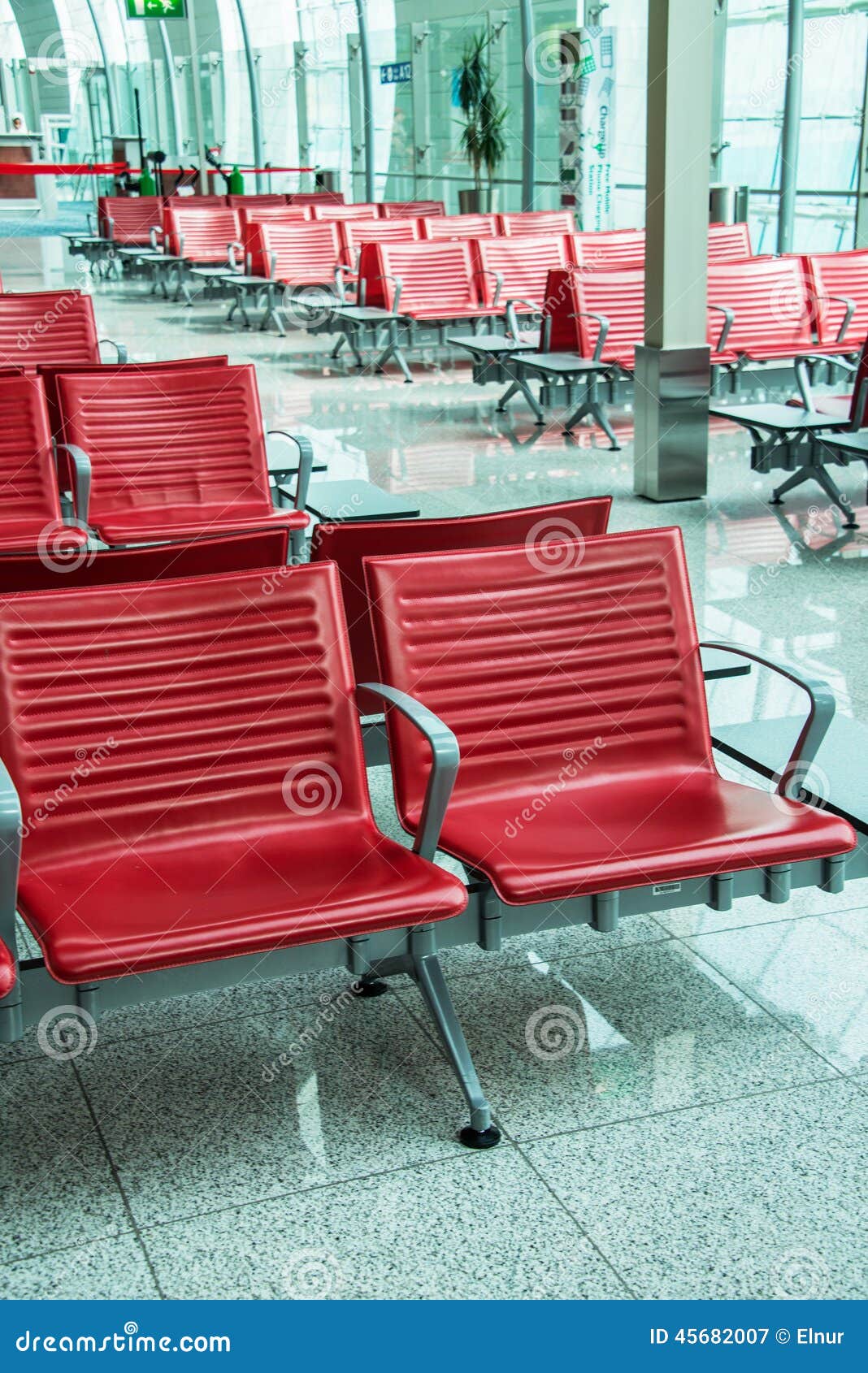 Chairs in the airport stock image. Image of hall, metal 45682007