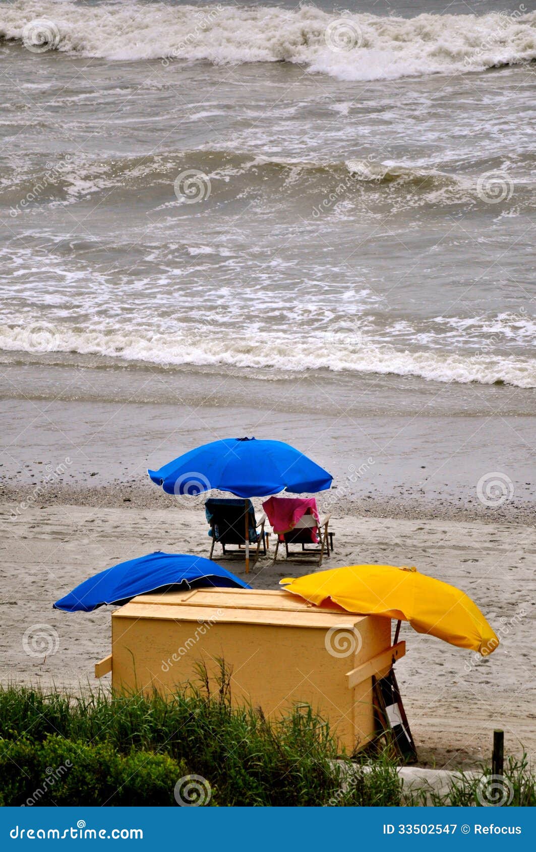 Chairs on the Beach stock image. Image of sand, myrtle 33502547