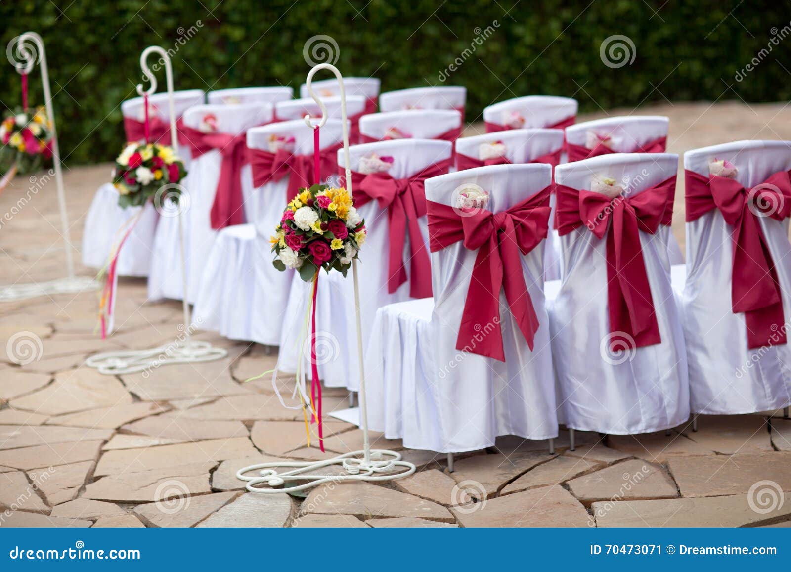 Chairs With Bows Stock Image Image Of Drink Ribbon 70473071