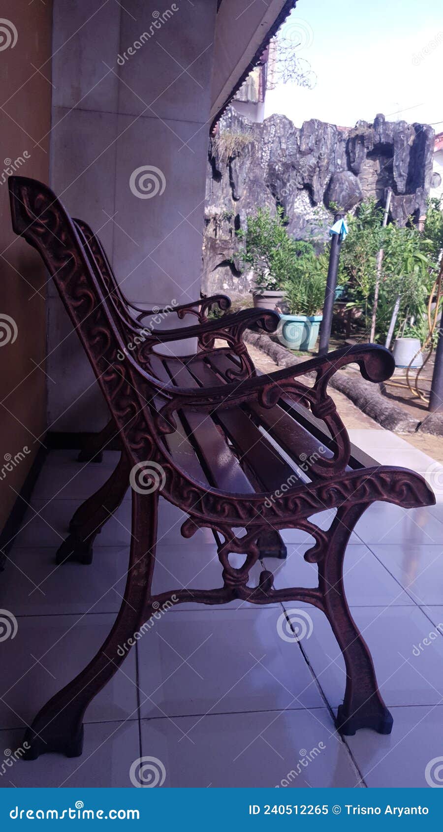 Chairs in the front door stock image. Image of carving 240512265
