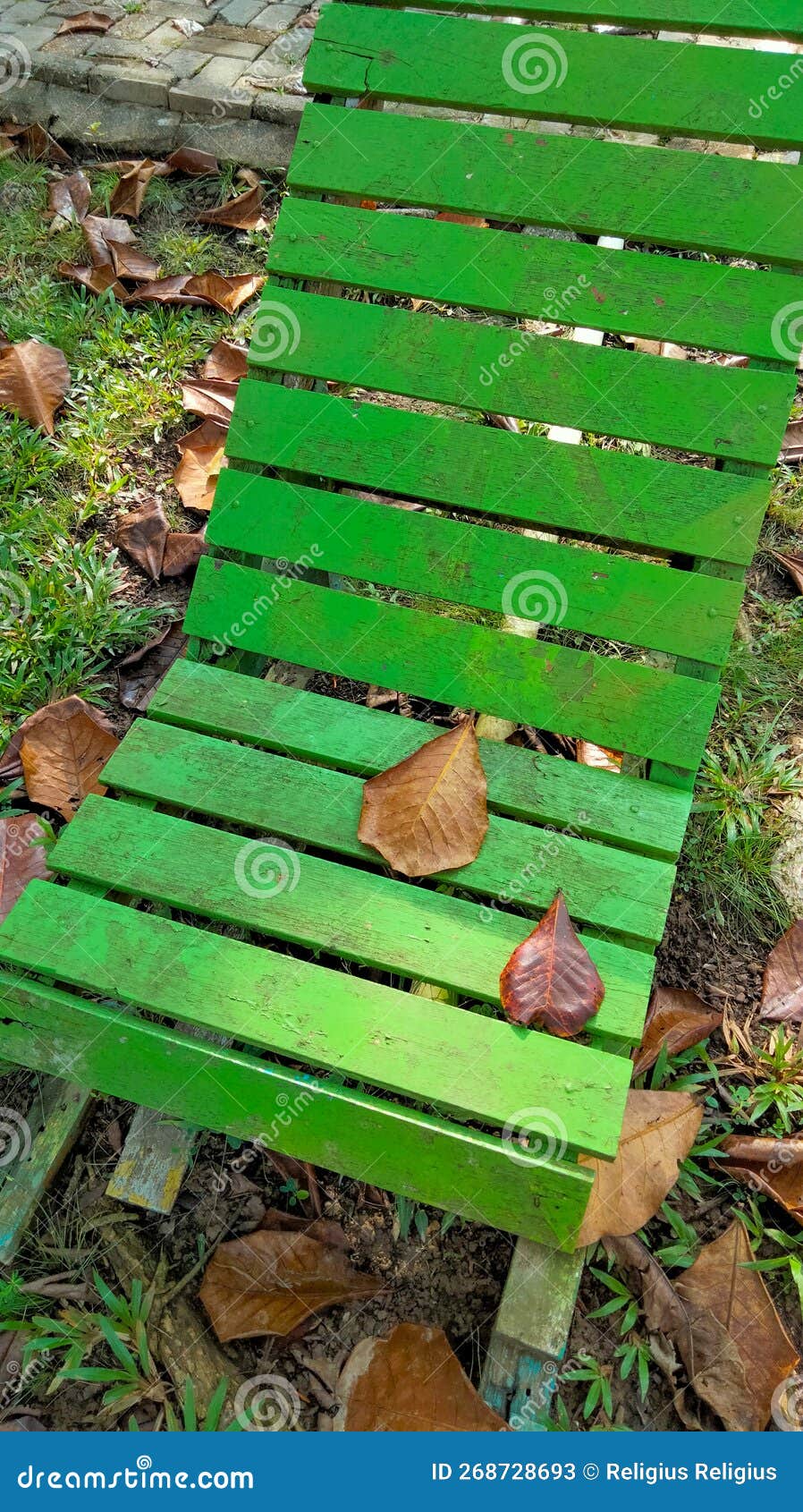 Chairs of Green Wood in the Park Stock Image Image of green, wood 268728693