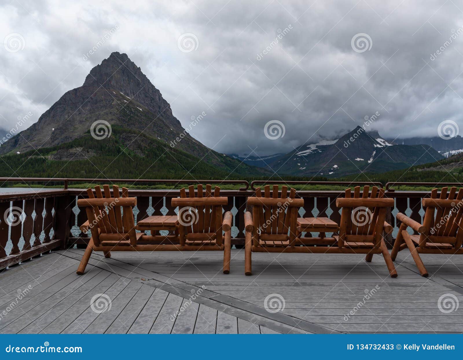 chairs on many glacier hotel deck