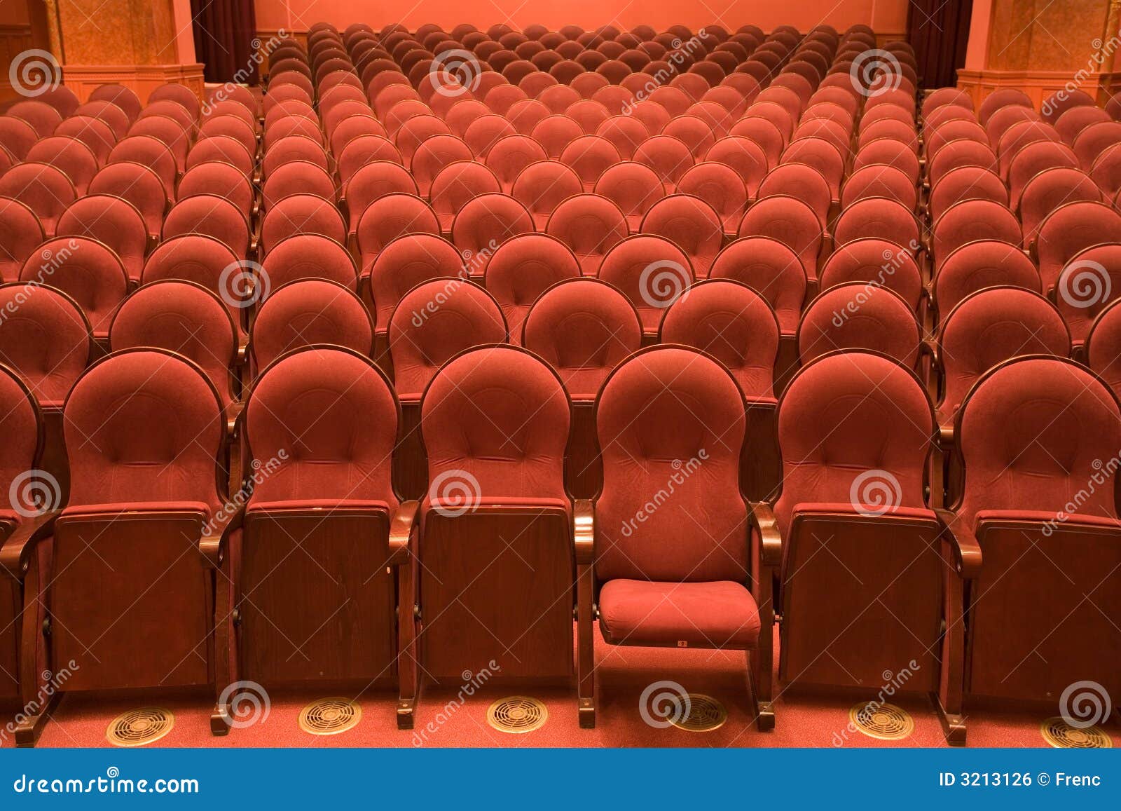 Chairs in an old cinema stock photo. Image of movie, musical 3213126