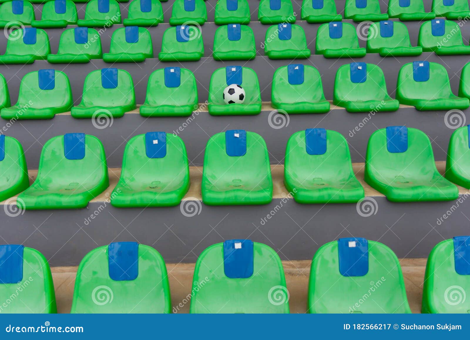 Cheering Chair beside the Football Field Stock Image Image of league