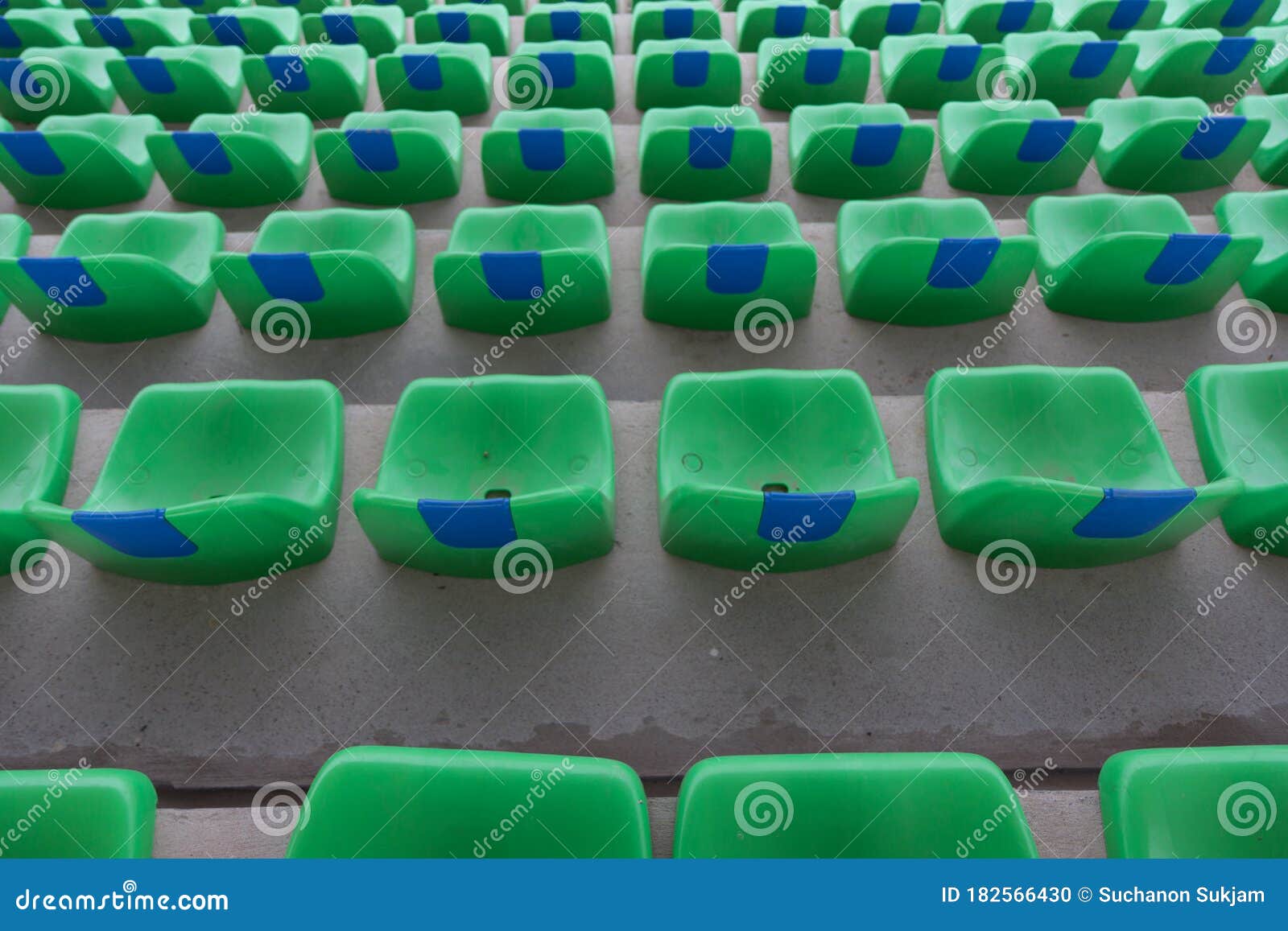 Chairs on the soccer field stock photo. Image of play 182566430