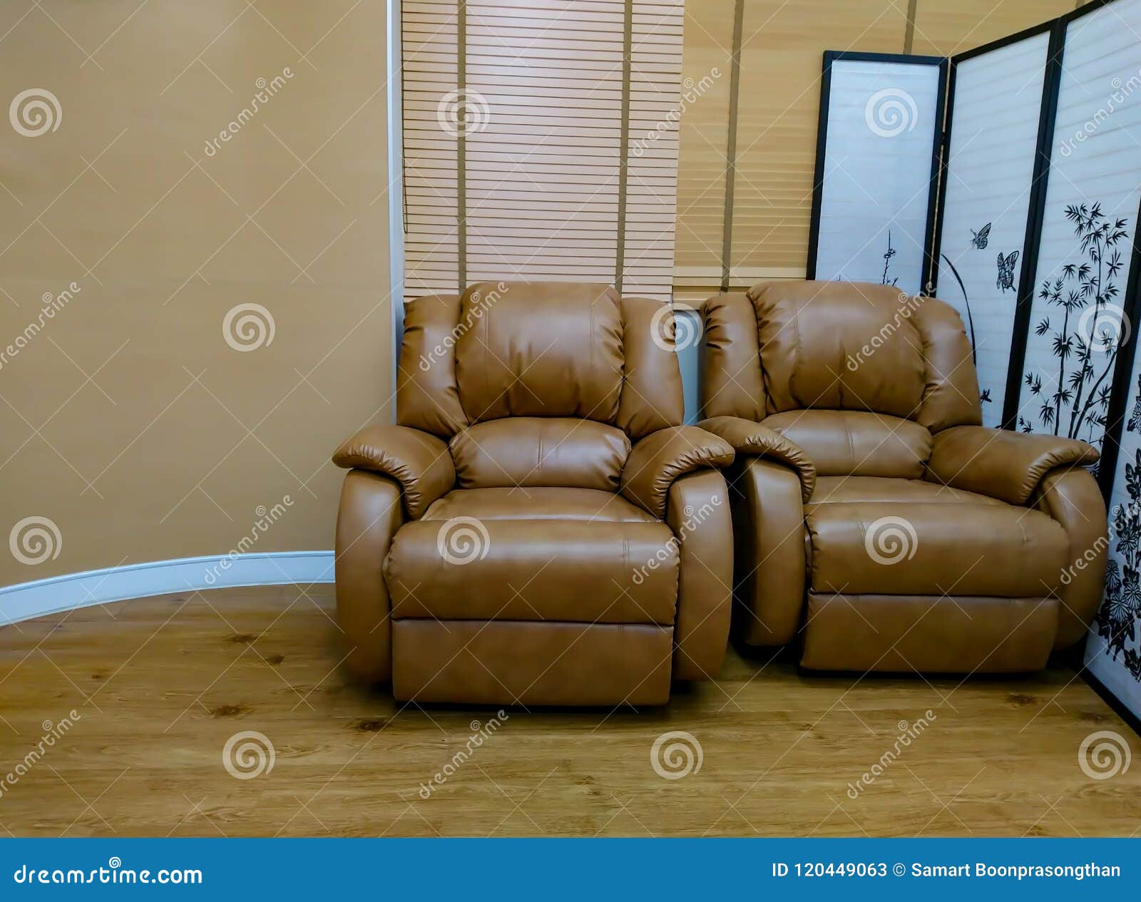 Chairs with Soft Corners on the Wooden Floor. Stock Image Image of interior, couch 120449063