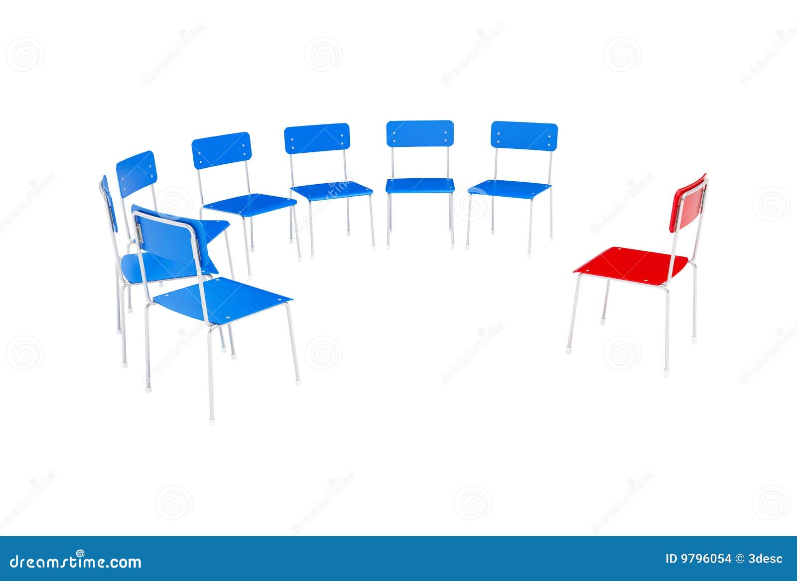 Chairs to the circle stock illustration. Illustration of basic 9796054