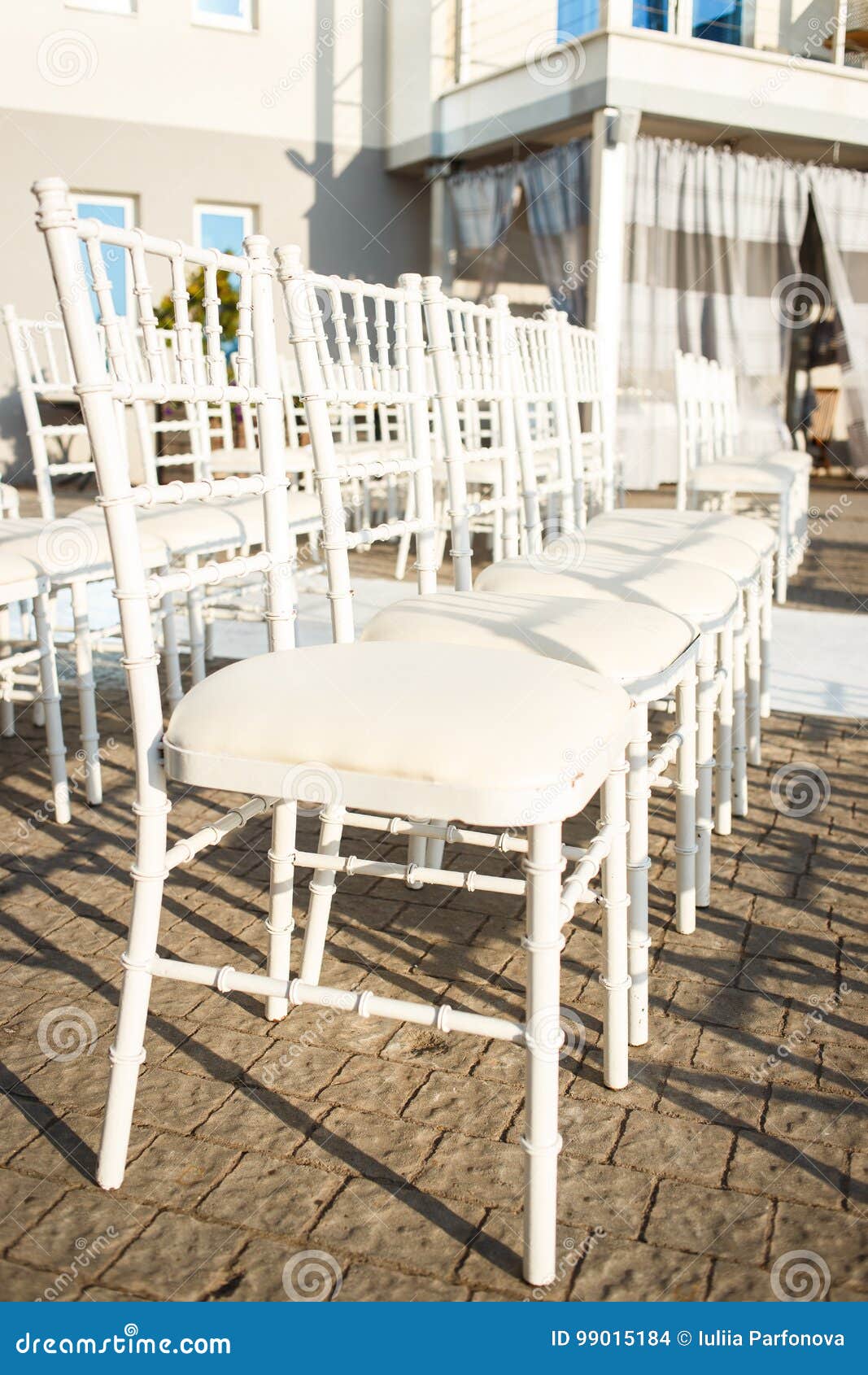 Chairs for Wedding Guests at the Ceremony Stock Photo Image of glass