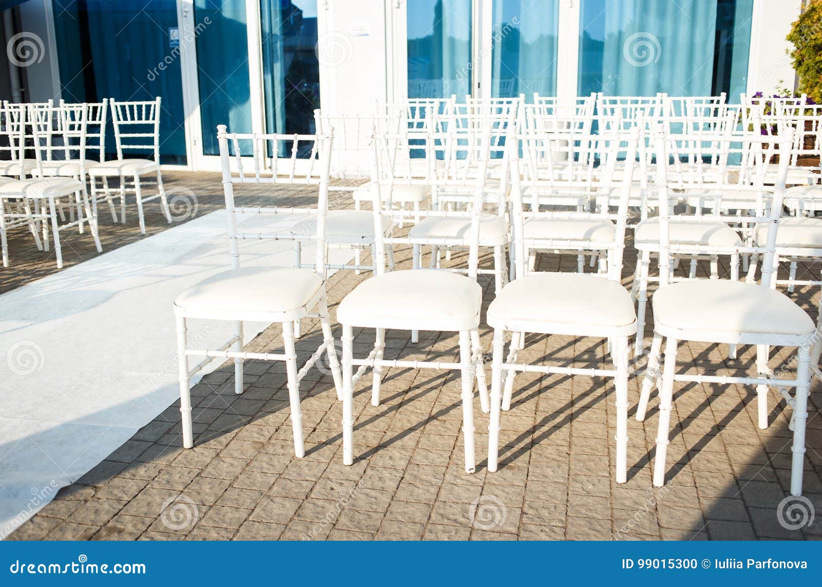 Chairs for Wedding Guests at the Ceremony Stock Photo Image of white