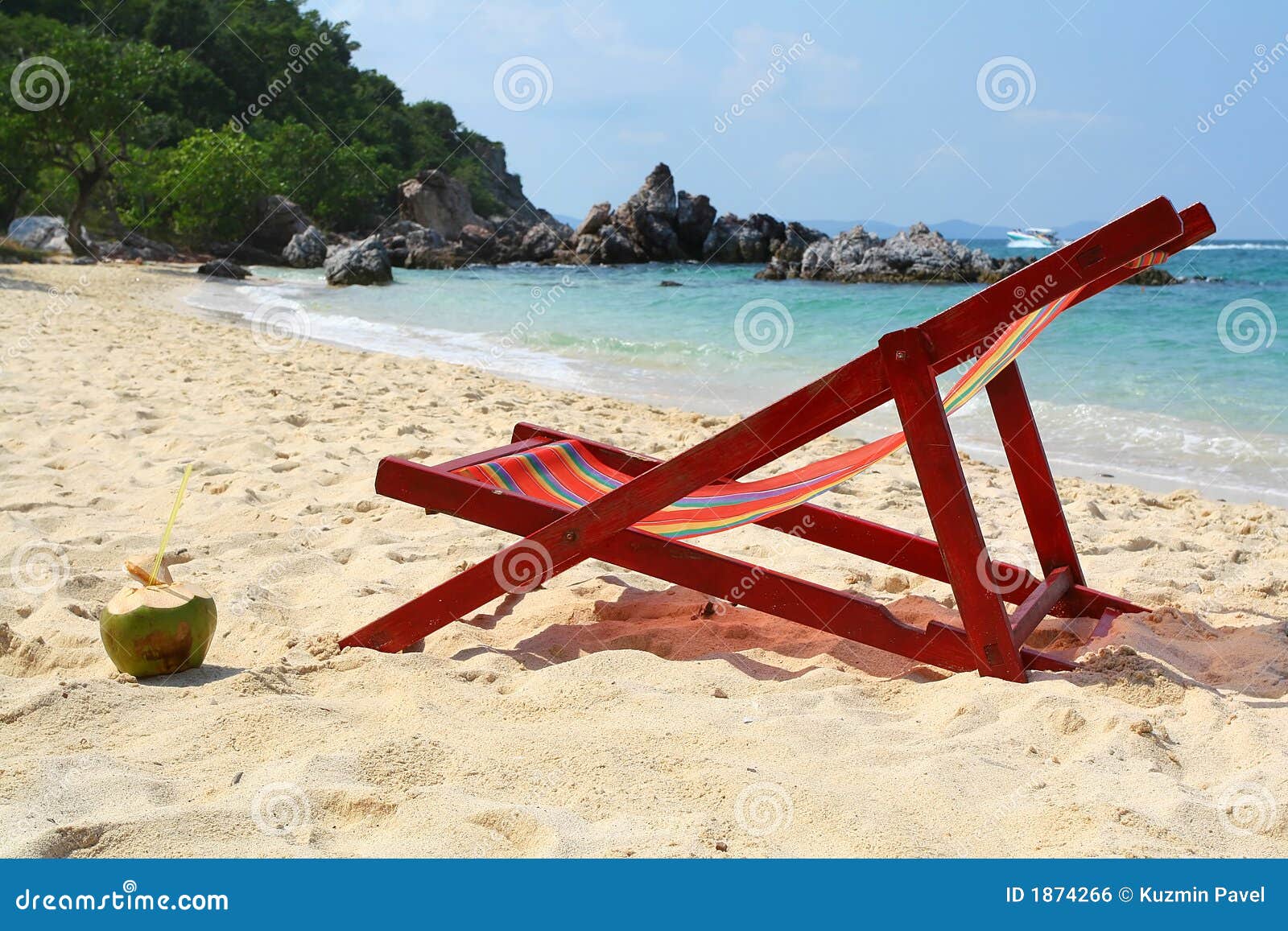 chaise longue on beach