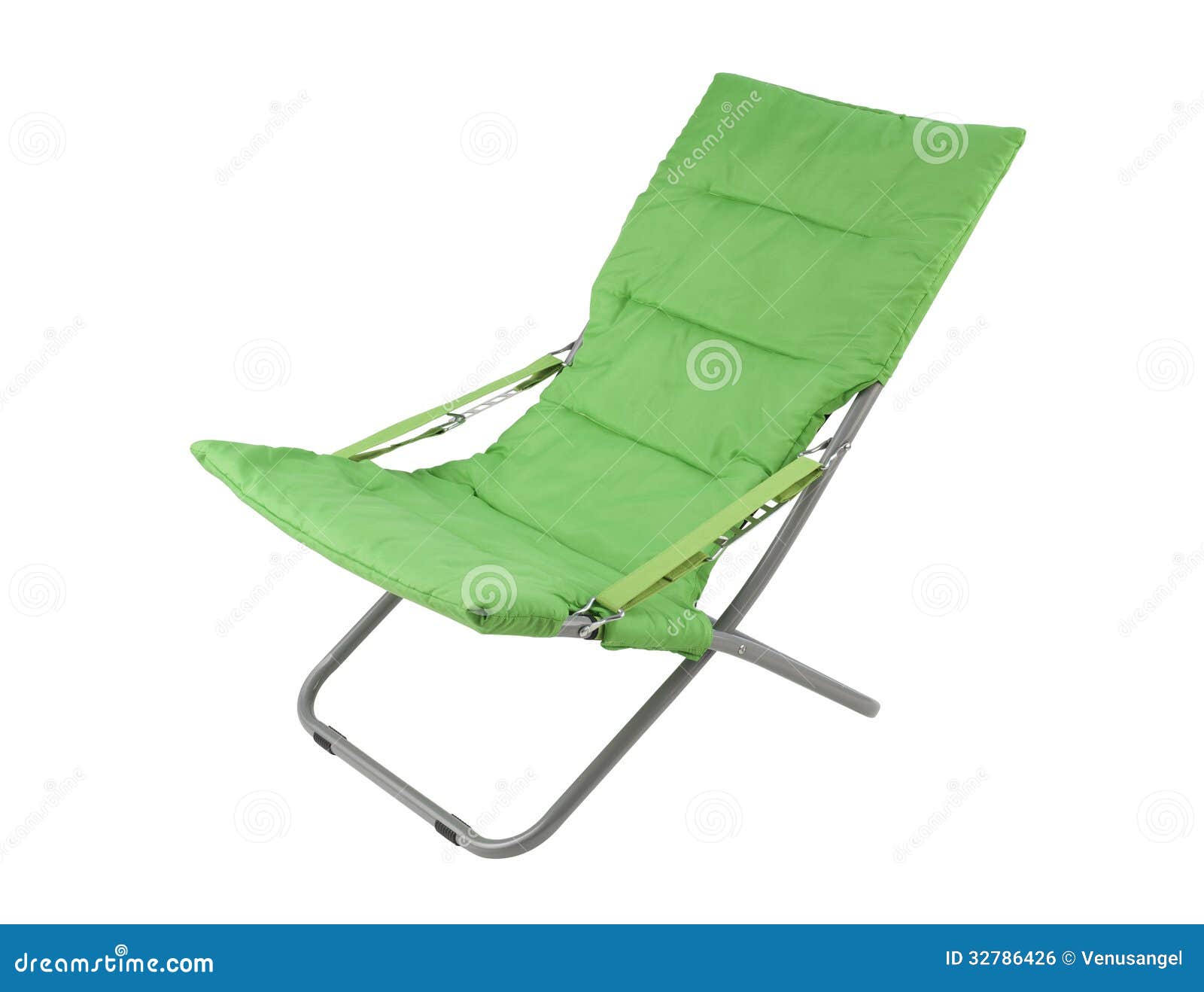 Chaise Longue Verte De Toile Photo stock Image du vacances, isolat
