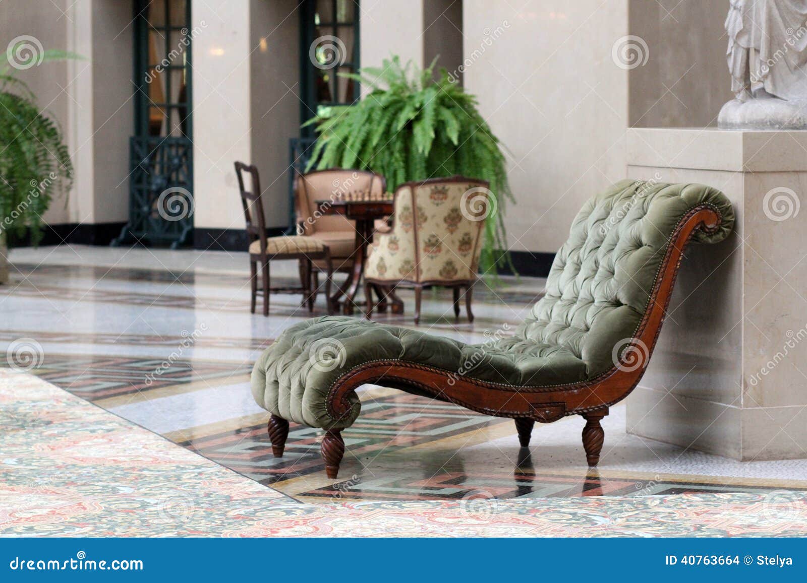 Chaise Lounge Near The Field Of Buttercups Stock Photo CartoonDealer