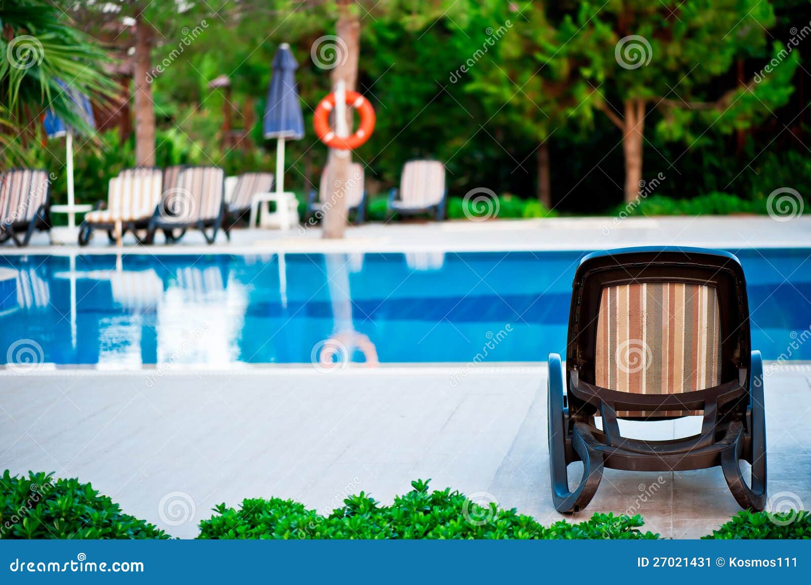 Chaise Lounge by the Pool To Relax Stock Image Image of outdoors