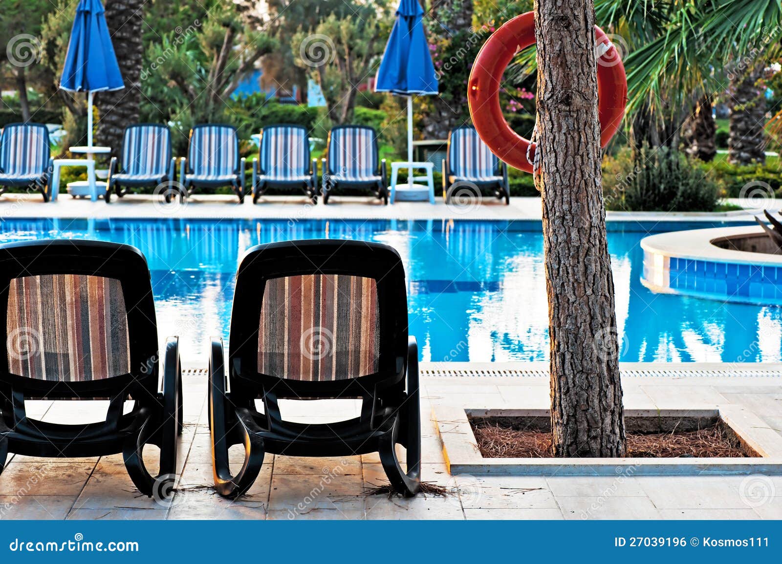 Chaise Lounge by the Pool To Relax Stock Photo Image of health