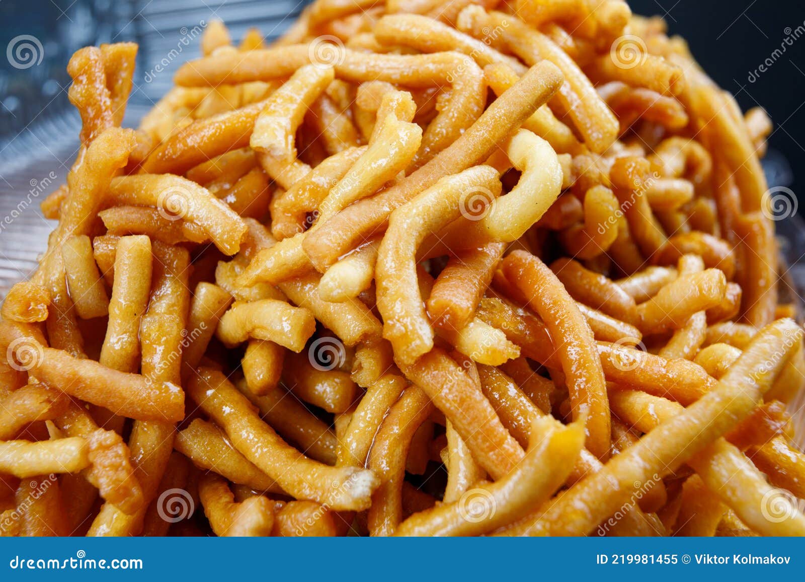 Chakchak Tatar Traditional Delicious on the Desk Stock Image Image