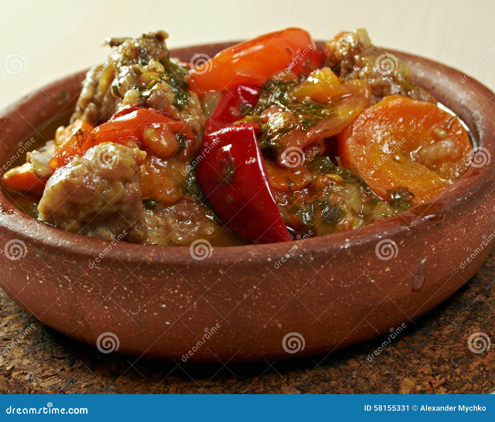 Chakhokhbili stock image. Image of chicken, delicious - 58155331