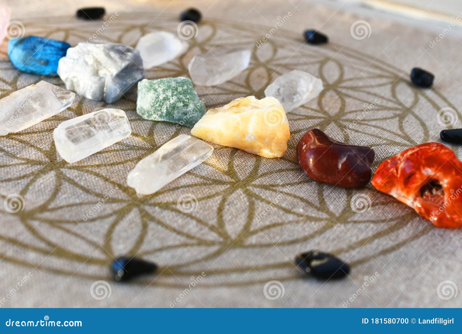 Chakra Balancing Crystals Close Up Stock Photo Image of medicine
