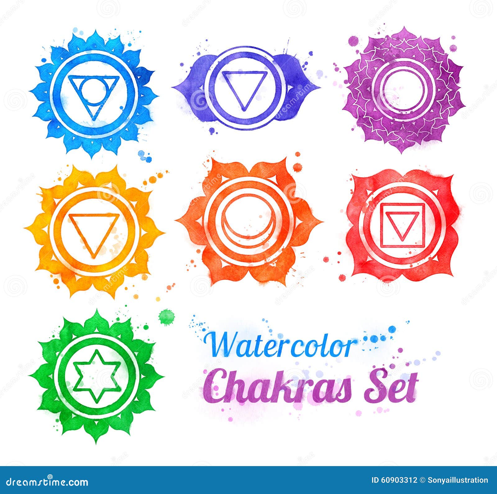 Chakra Symbole Stock Abbildung Illustration Von Sacral