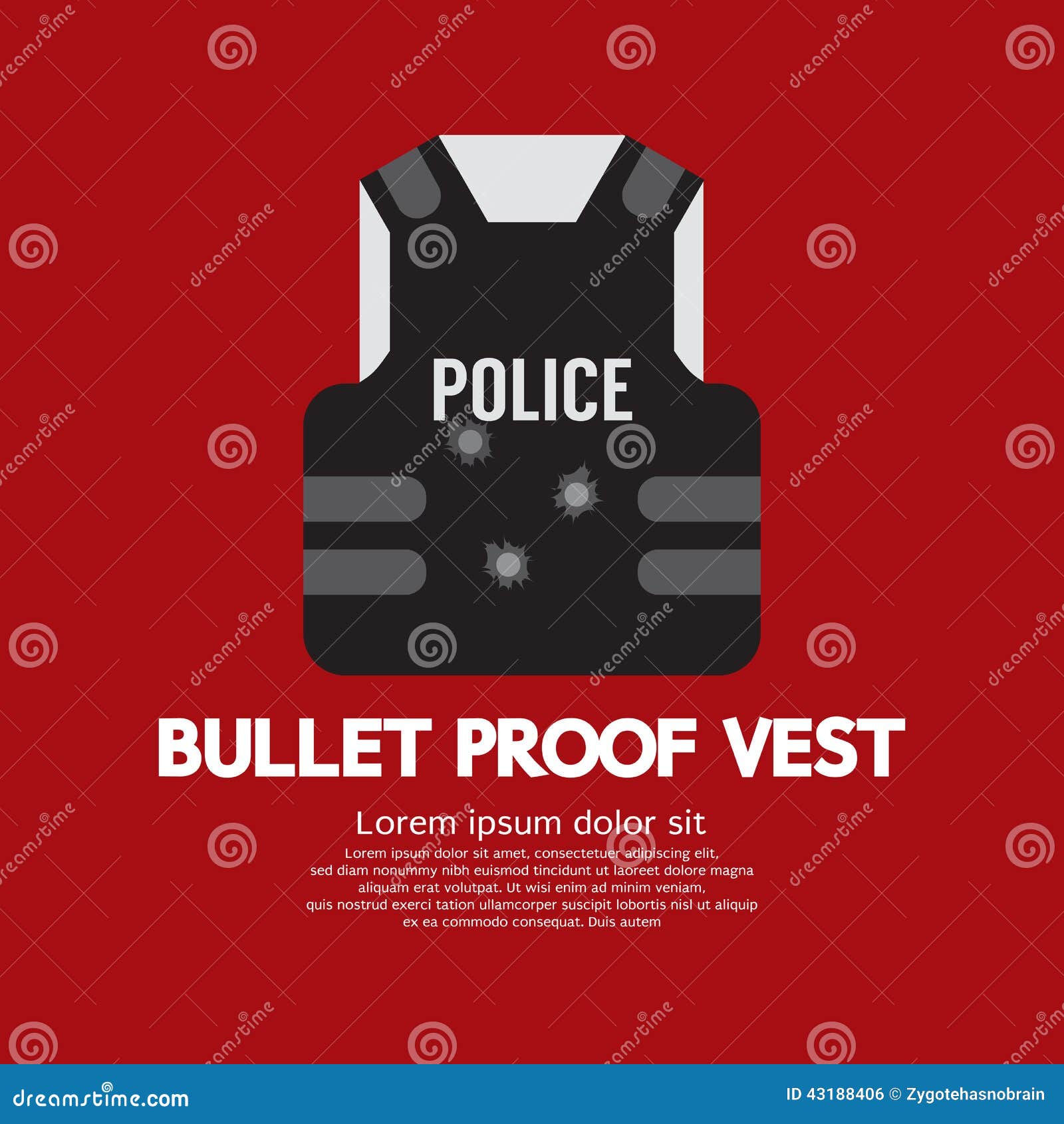 Chaleco De La Prueba De La Bala Ilustración del Vector Ilustración de