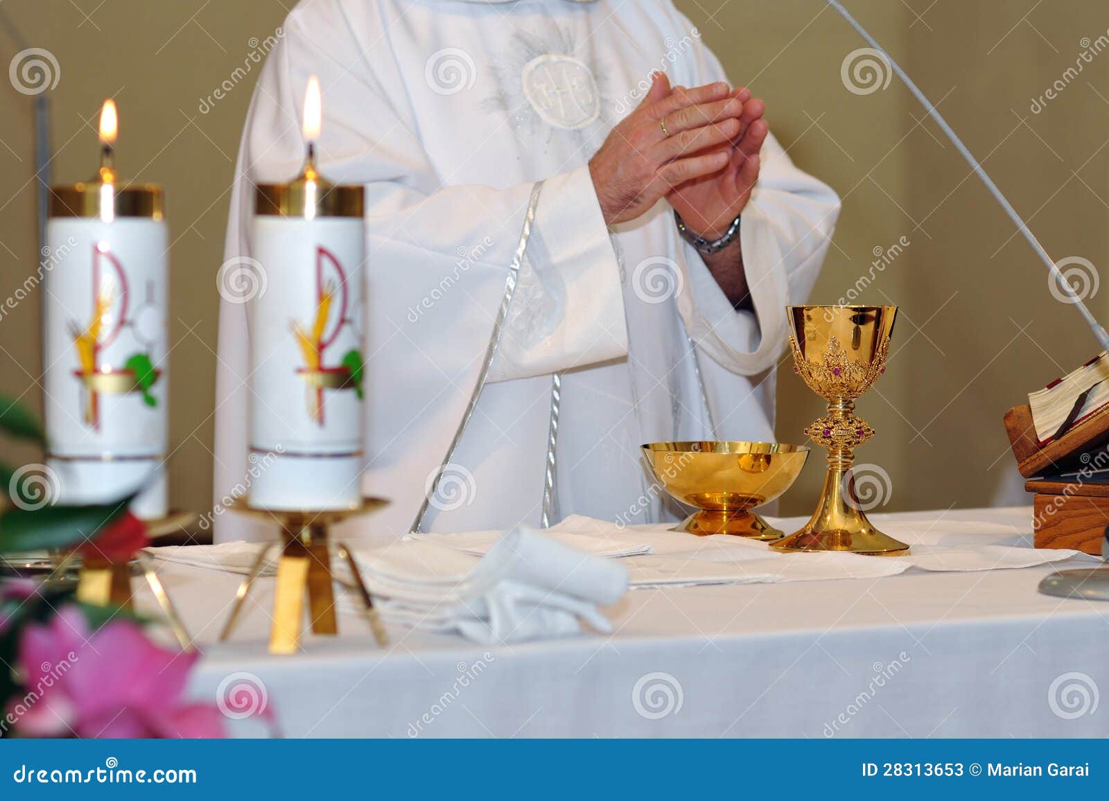 chalice on the altar for worship