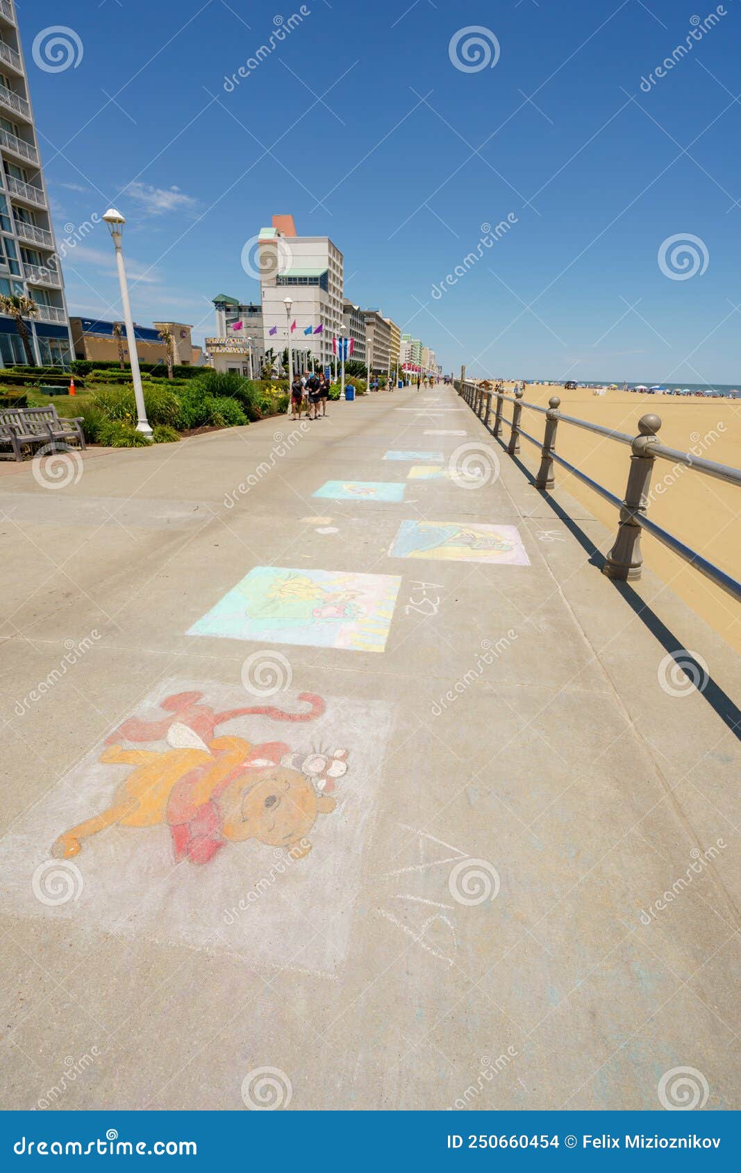 Chalk Art on Virginia Beach Editorial Stock Image Image of chalk