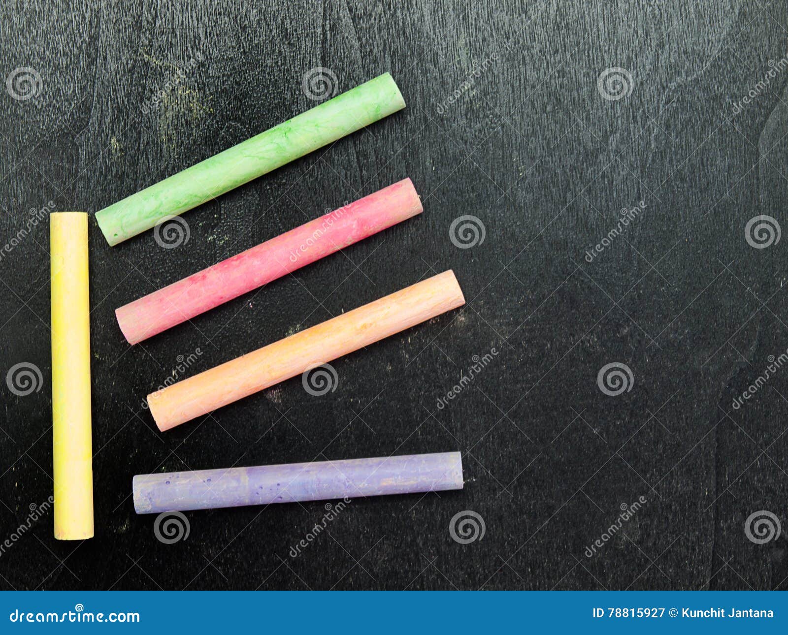 Chalk on the blackboard stock image. Image of chalk, education 78815927