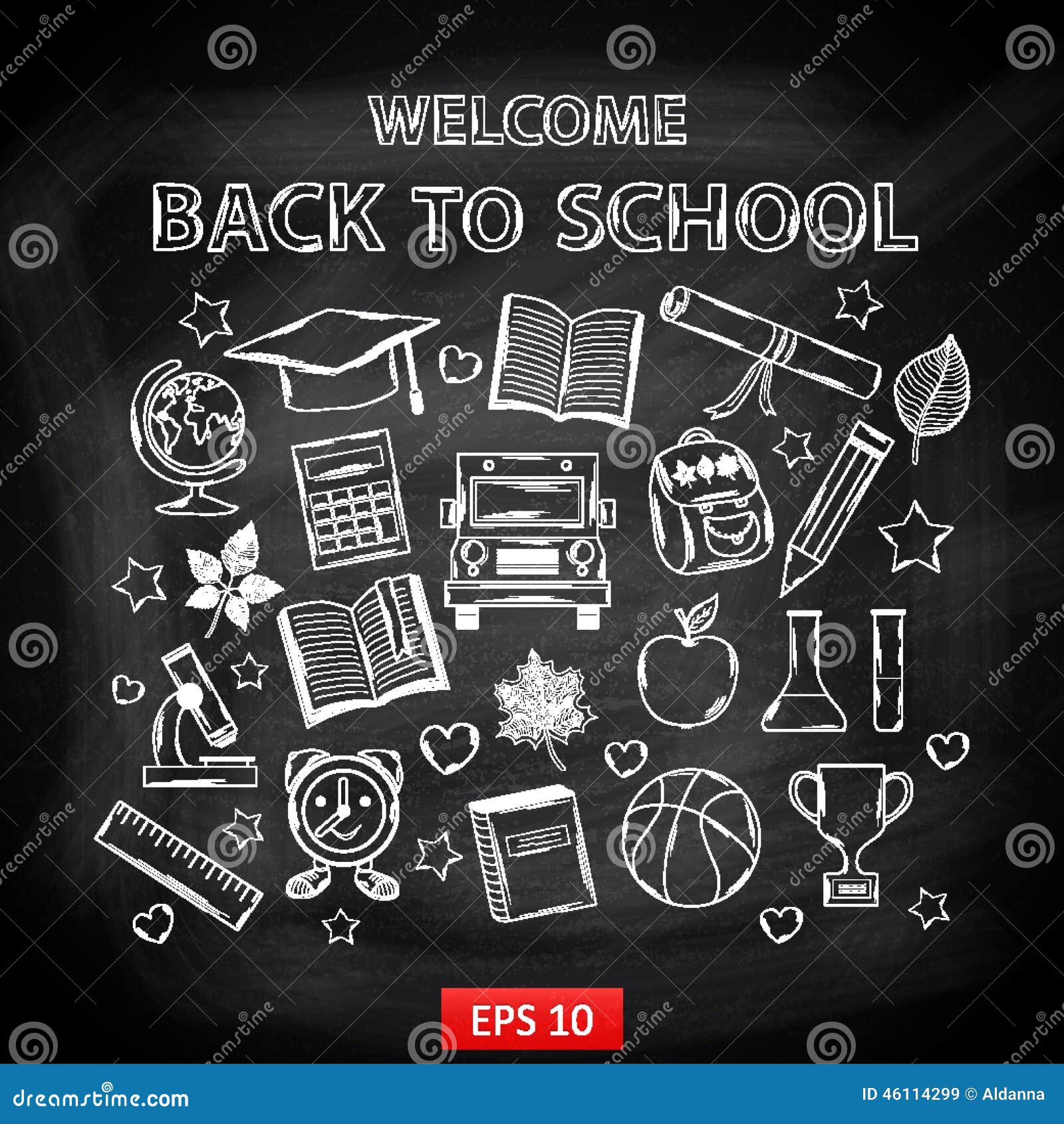 chalk board welcome back to school