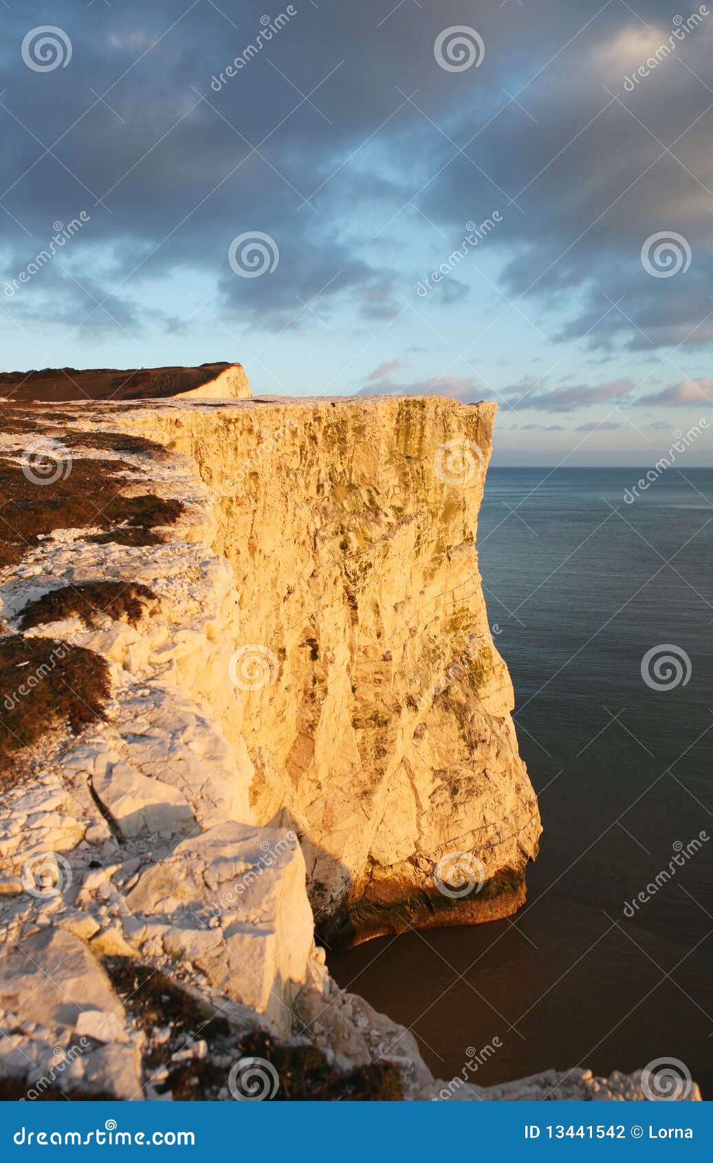 Chalk Cliff Hill Seaside Seven Sisters England Stock Photo Image of