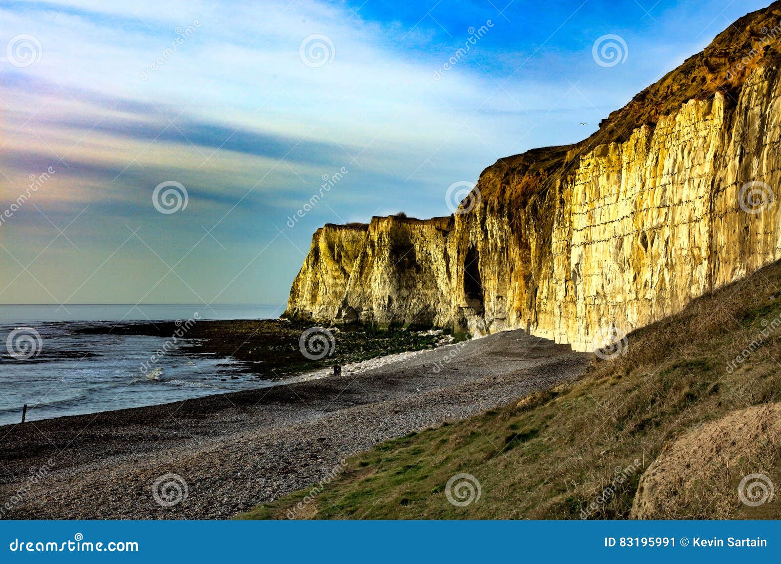 The Chalk Cliffs Beneath Castle Hill, Newhaven Sussex Stock Image ...