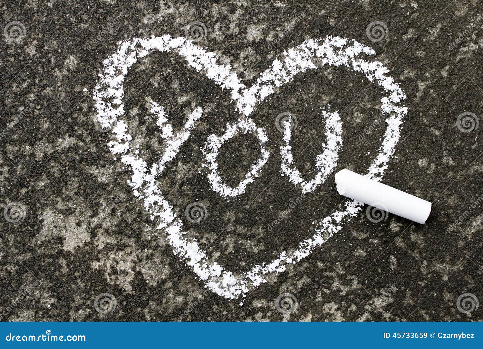 Chalk drawing on concrete stock image. Image of love 45733659